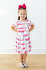 Pastel Stripes S/S Pocket Twirl Dress - Image 4