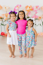 Preppy Floral S/S Ruffle Tee - Image 2