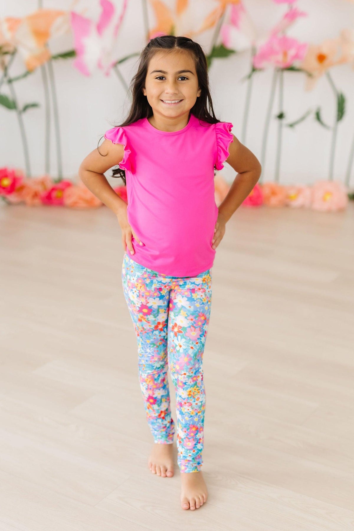 Preppy Floral Leggings - Image 3