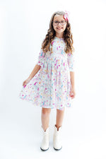Rainbow Vibes 3/4 Sleeve Pocket Twirl Dress - Image 2