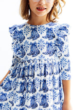Southern Belle 3/4 Sleeve Ruffle Twirl Dress - Image 2