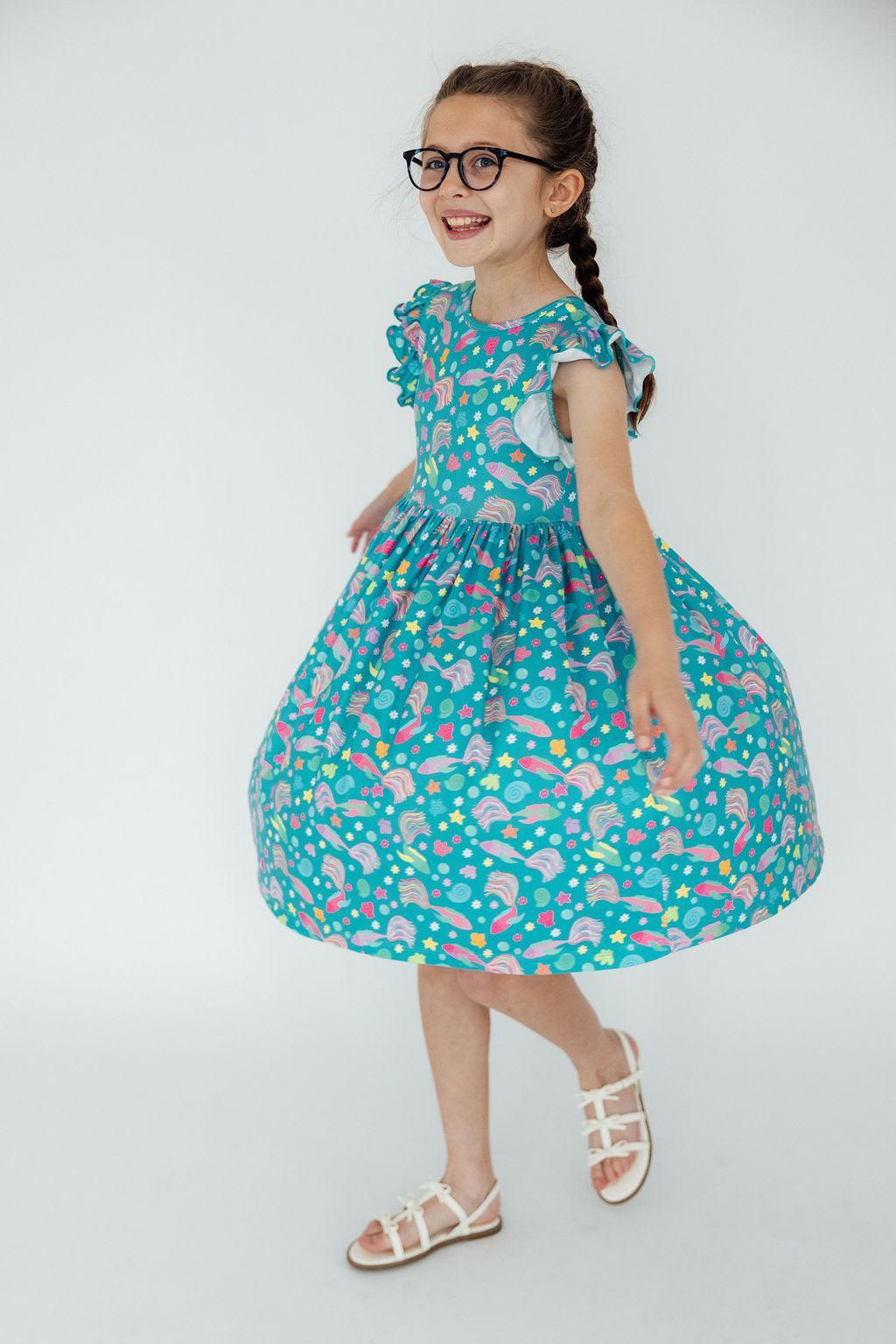 SALE Betta Blooms Flutter Sleeve Twirl Dress - Image 2