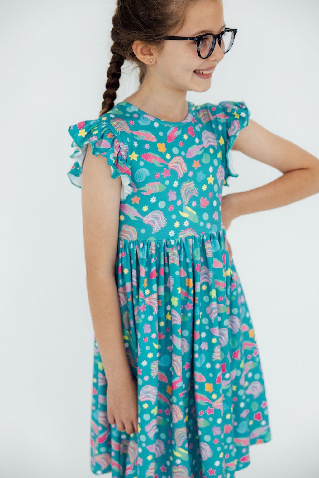 SALE Betta Blooms Flutter Sleeve Twirl Dress - Image 3