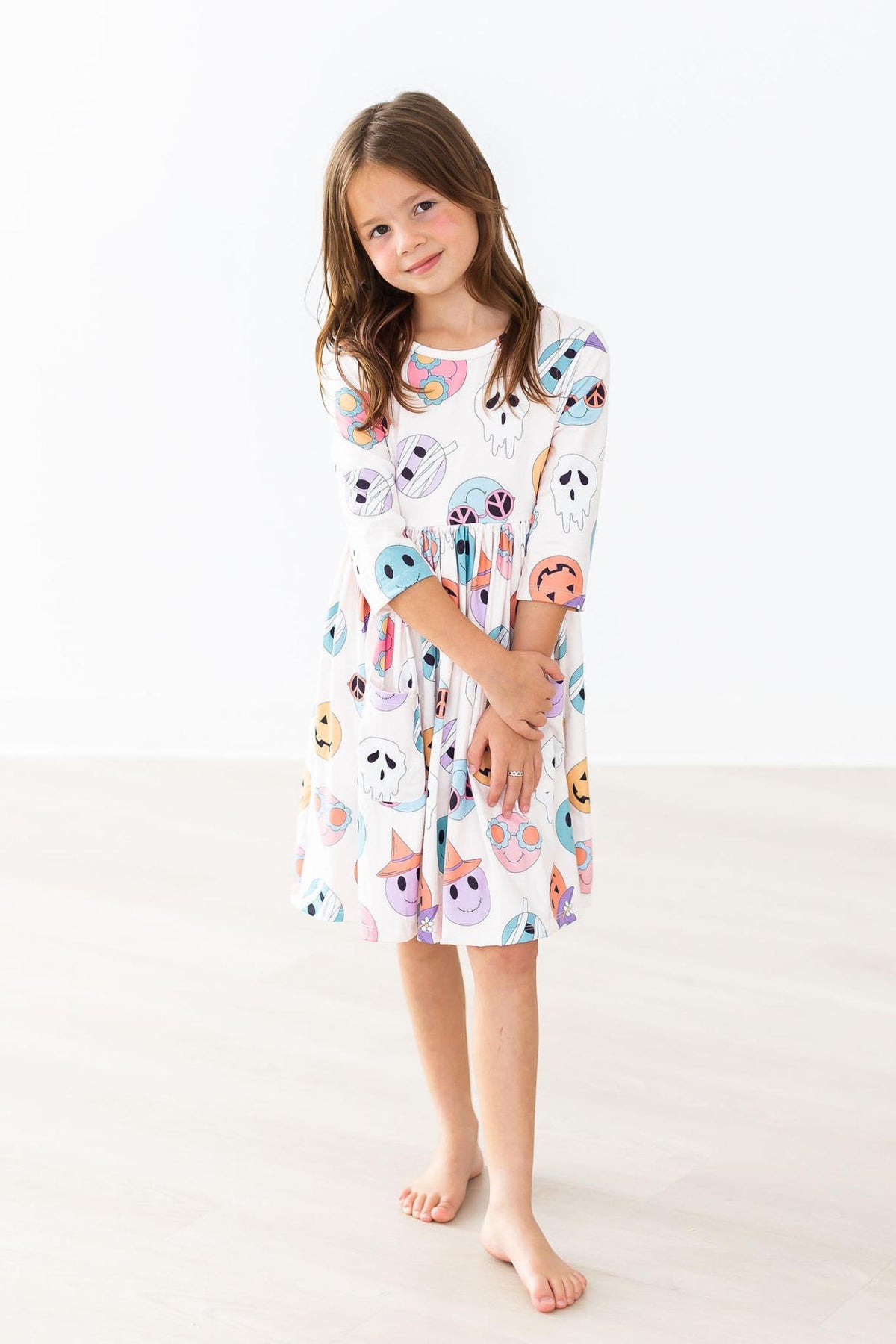 SALE Monster Mash 3/4 Sleeve Pocket Twirl Dress - Image 6