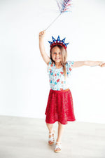 SALE Proudly Patriotic S/S Flutter Sleeve Leotard - Image 4
