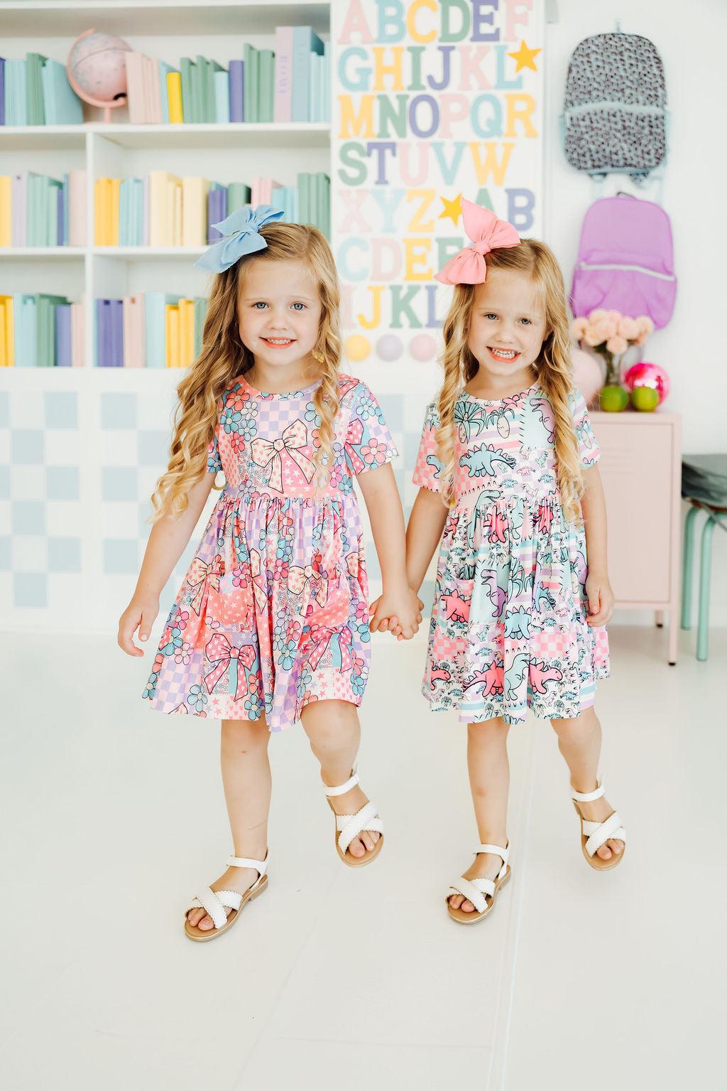 Patchwork Princess S/S Pocket Twirl Dress - Image 2