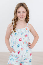 SALE Rainbow Grooves Strappy Play Romper - Image 3