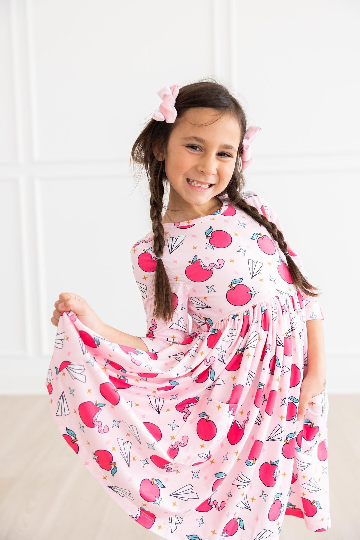 SALE Star Student 3/4 Sleeve Pocket Twirl Dress - Image 4