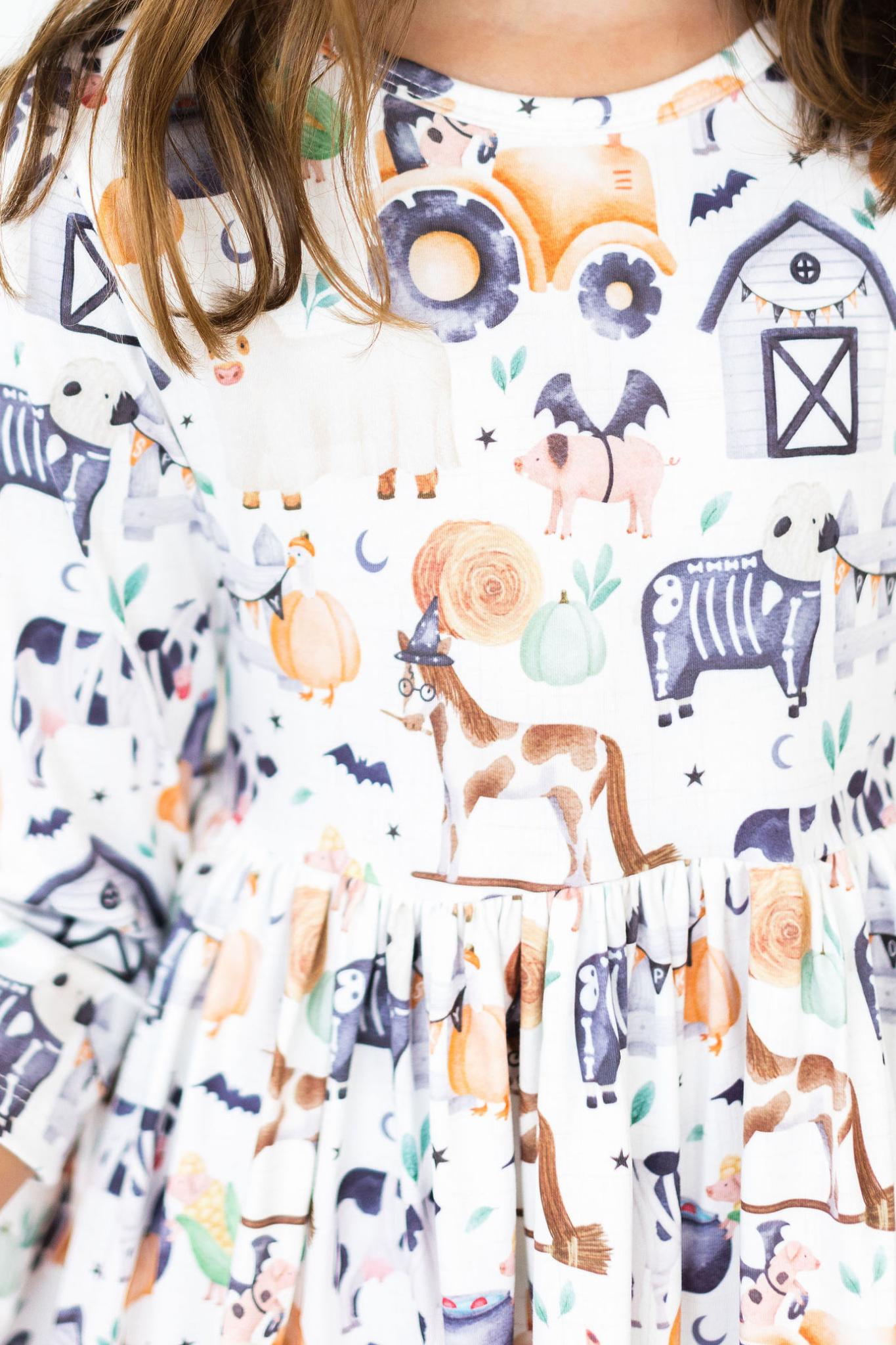 SALE Stay Spooky 3/4 Sleeve Pocket Twirl Dress - Image 2