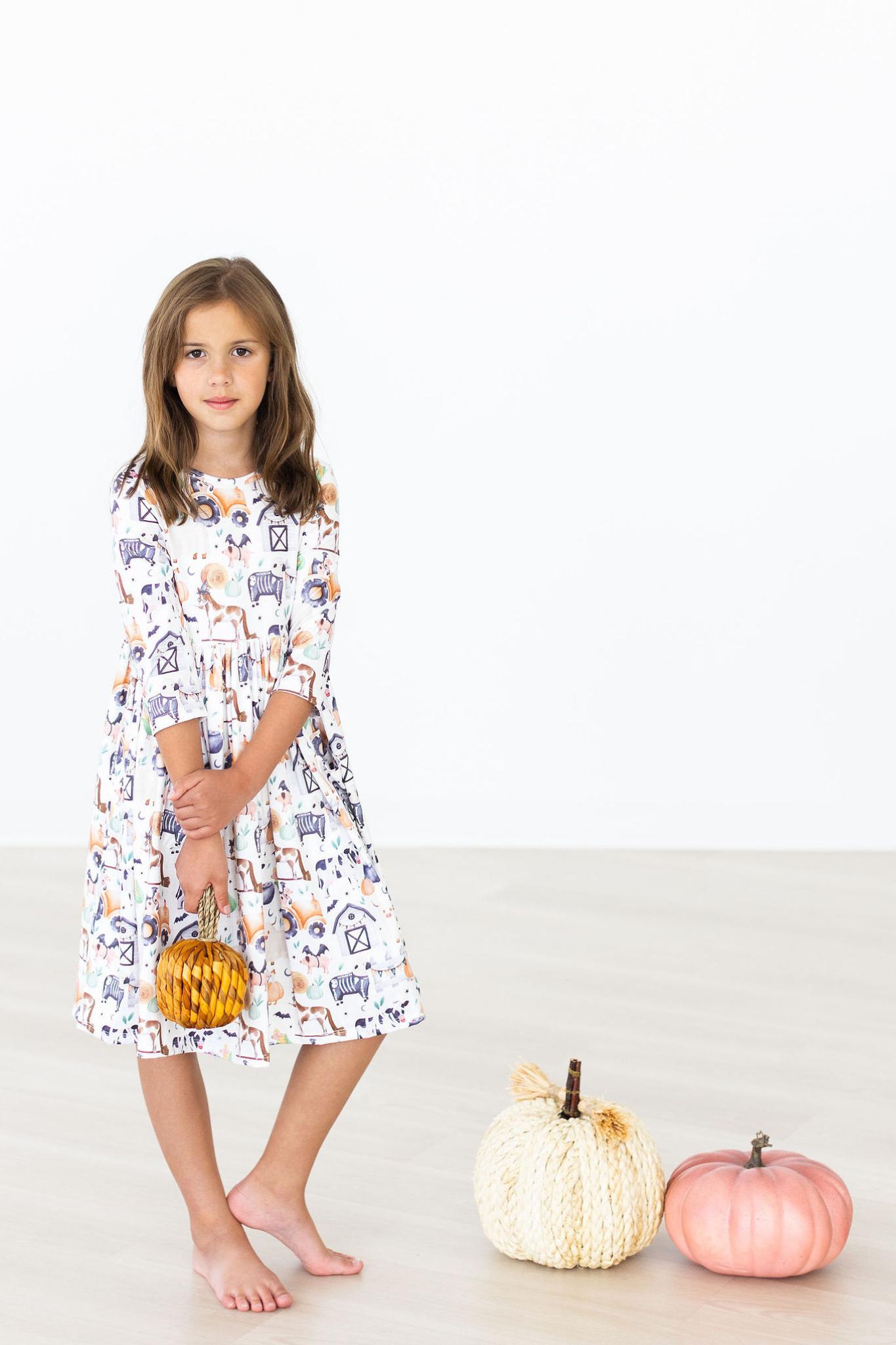 SALE Stay Spooky 3/4 Sleeve Pocket Twirl Dress - Image 5