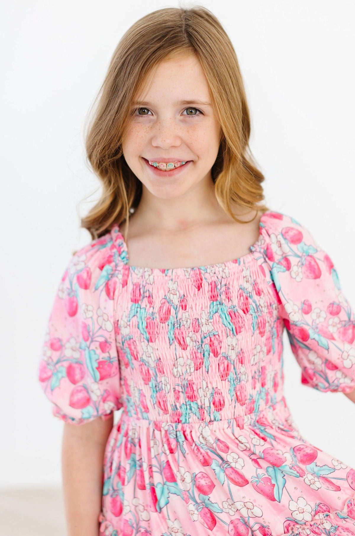SALE Strawberry Shortcake Smocked Ruffle Dress - Image 6