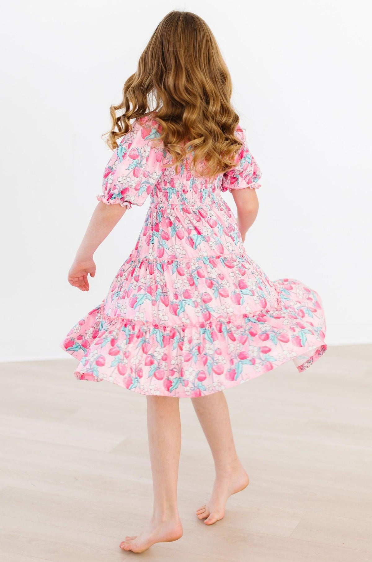 SALE Strawberry Shortcake Smocked Ruffle Dress - Image 7