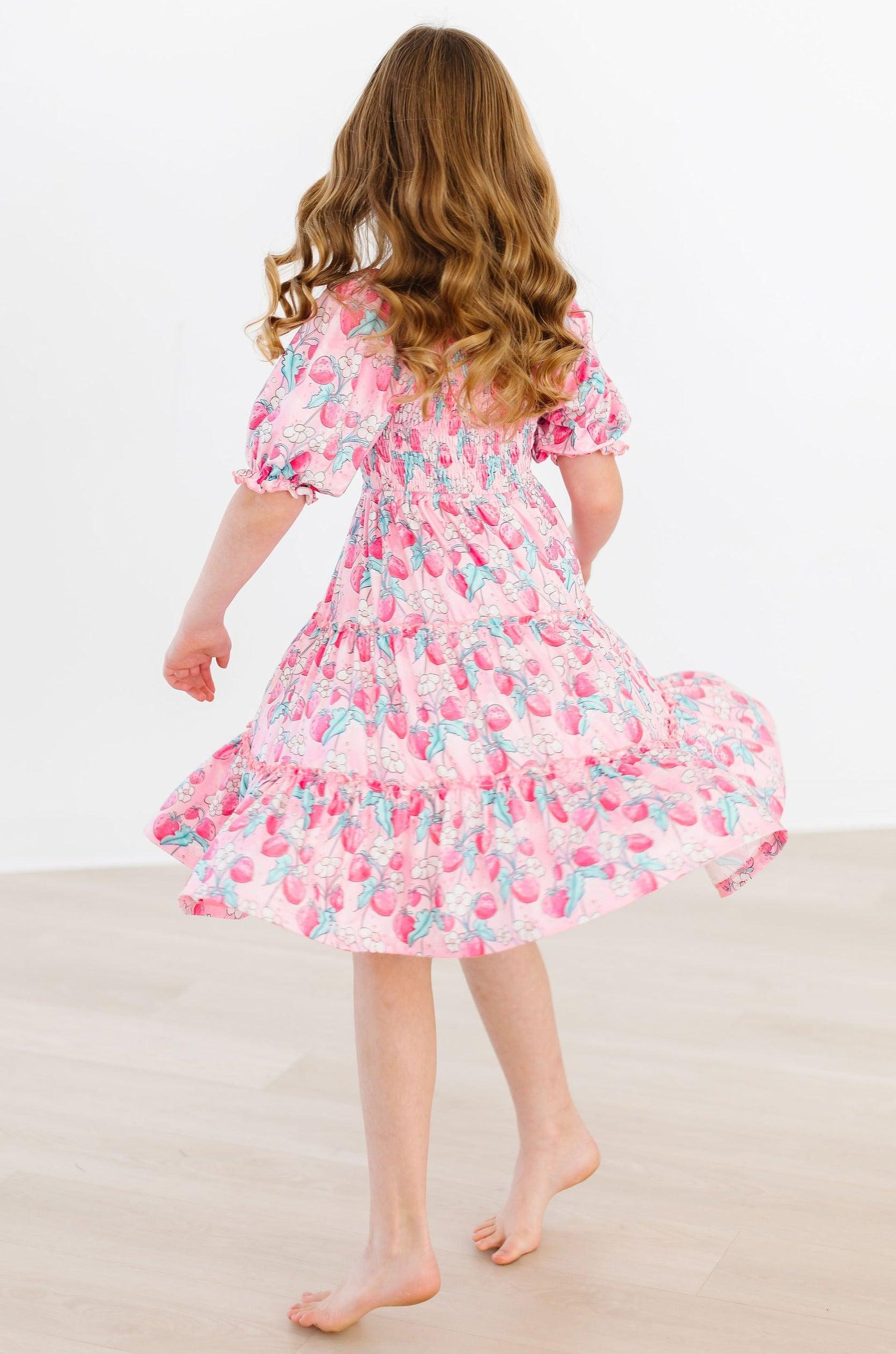 SALE Strawberry Shortcake Smocked Ruffle Dress - Image 7