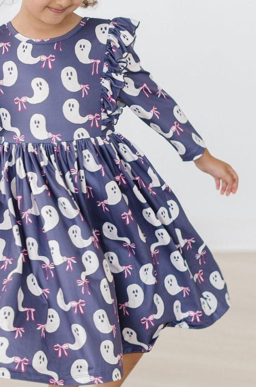 SALE Tied with a Boo 3/4 Ruffle Twirl Dress - Image 4