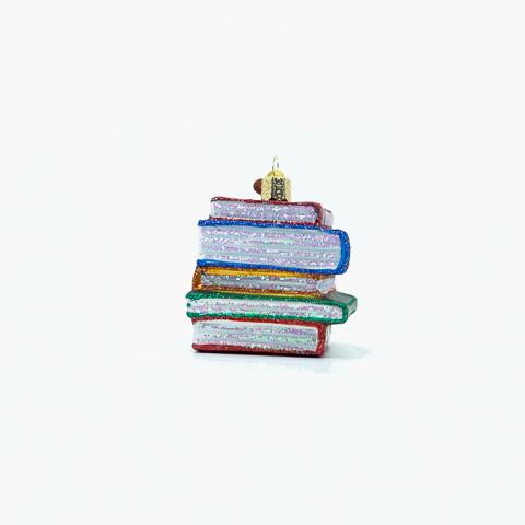 Old World Christmas Stack Of Books Ornament - hand-blown glass Christmas tree ornament (view 6)