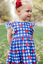 SMU Plaid Mustang Flutter Twirl Dress - Image 7