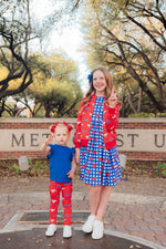 SMU Red Mustang Leggings - Image 2