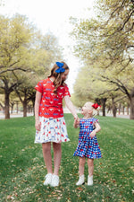 SMU Red Mustang Ruffle Pocket Tee - Image 2