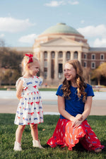 SMU Red Mustang Ruffle Twirl Skort - Image 2