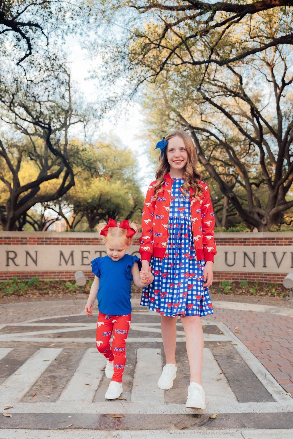 SMU Red Mustang Satin Jacket - Image 2