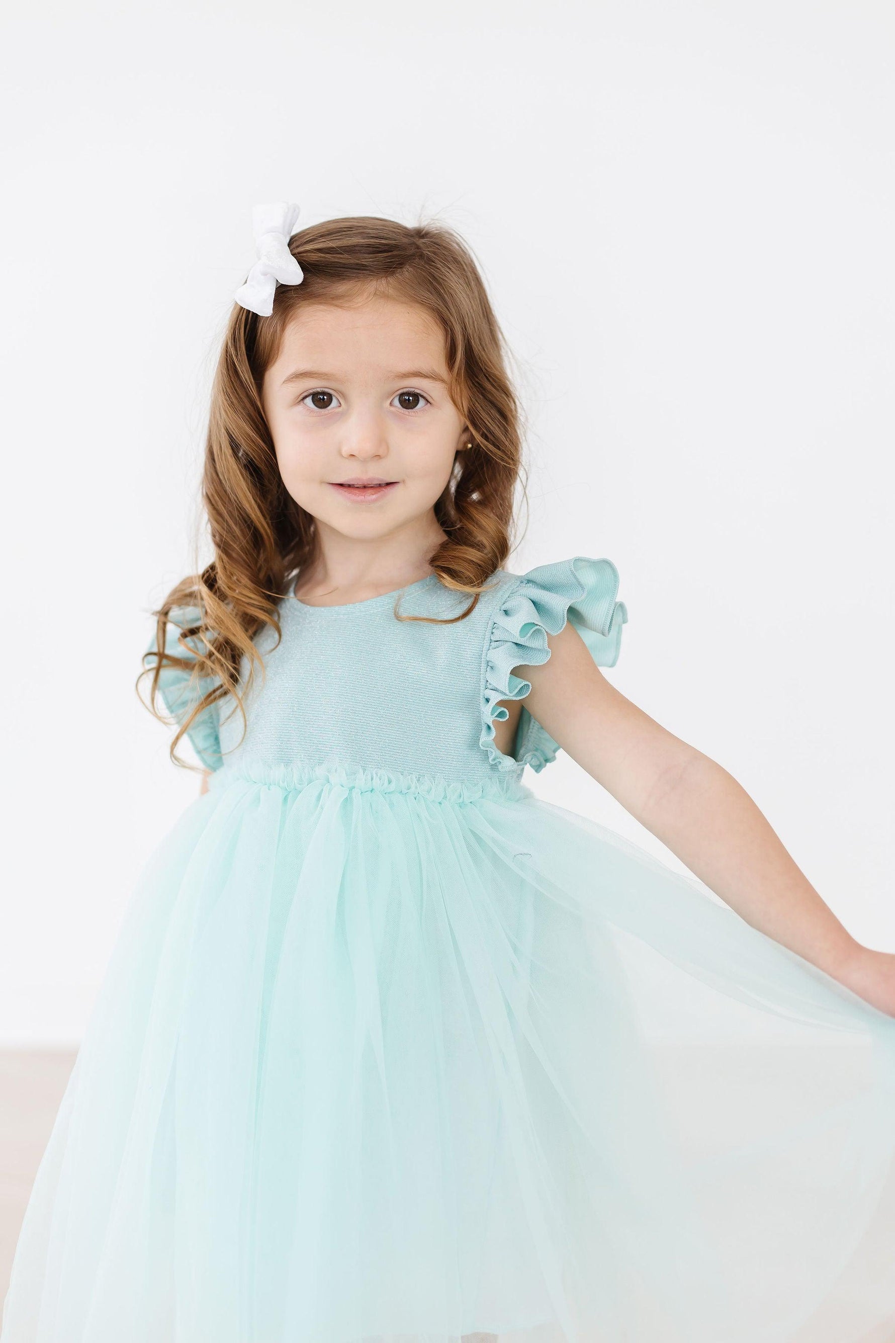 Sage Shimmer Tutu Dress - Image 2