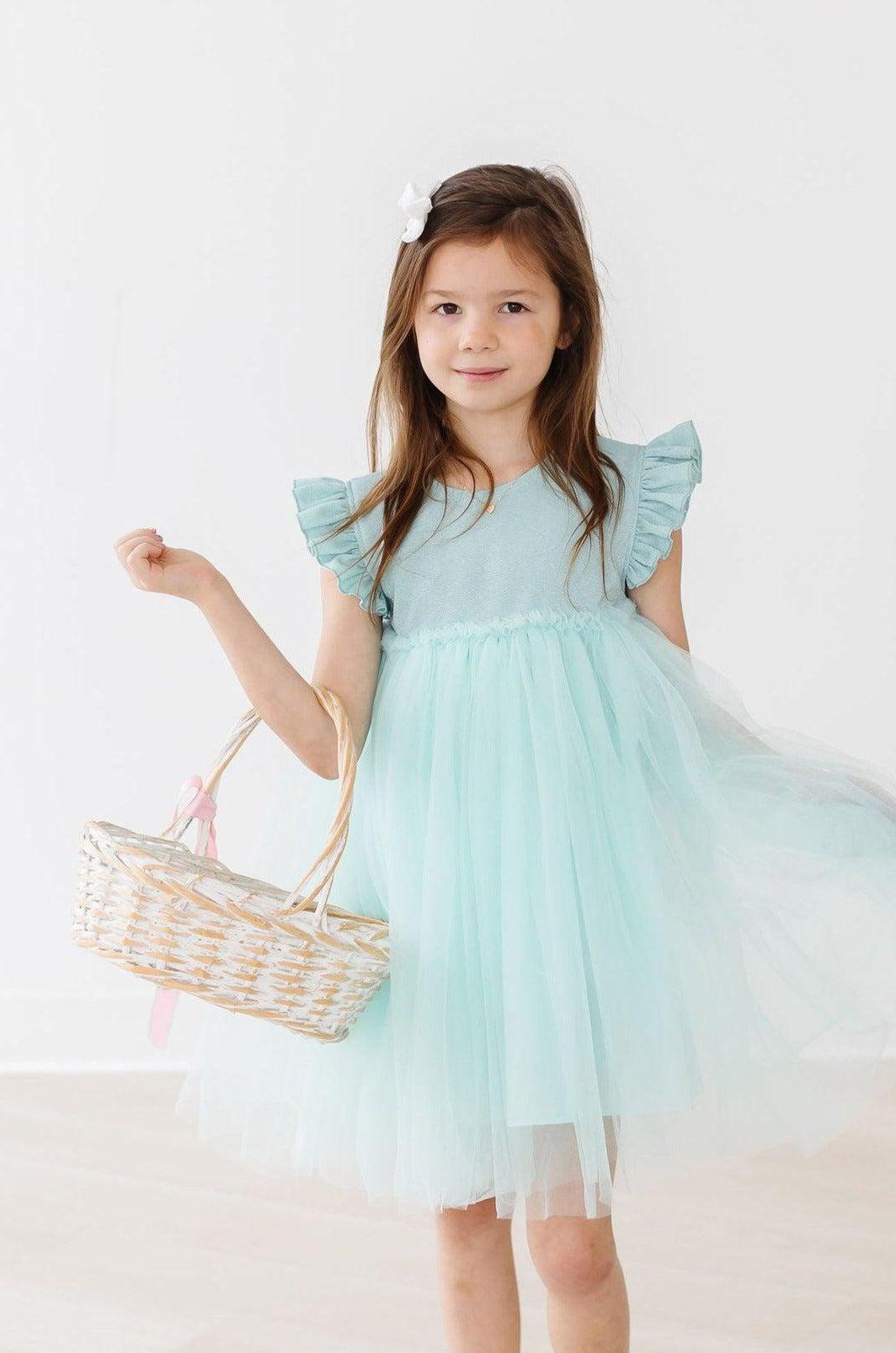 Sage Shimmer Tutu Dress - Image 5