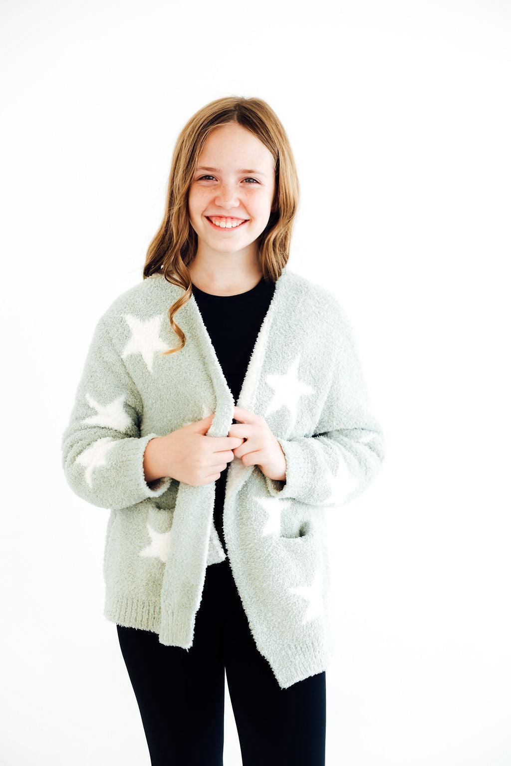 Sage/Coconut Star Cozy Cardigan - Image 3