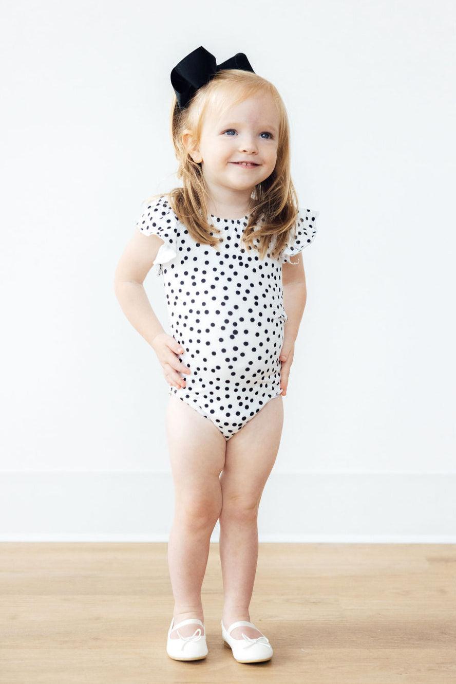 Scattered Dot S/S Flutter Sleeve Leotard - Image 3