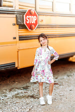 School is Cool 3/4 Sleeve Pocket Twirl Dress - Image 4