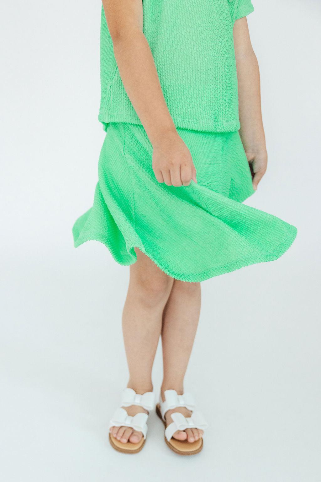 Seafoam Green Scrunchy Twirl Skort - Image 3