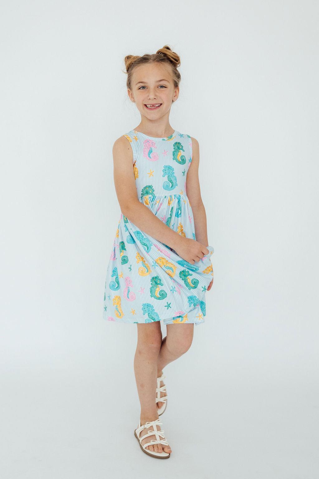 Seahorse Swirl Tank Twirl Dress - Image 4