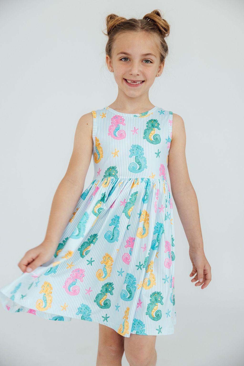 Seahorse Swirl Tank Twirl Dress - Image 5