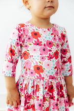 Secret Garden 3/4 Sleeve Twirl Bodysuit - Image 6