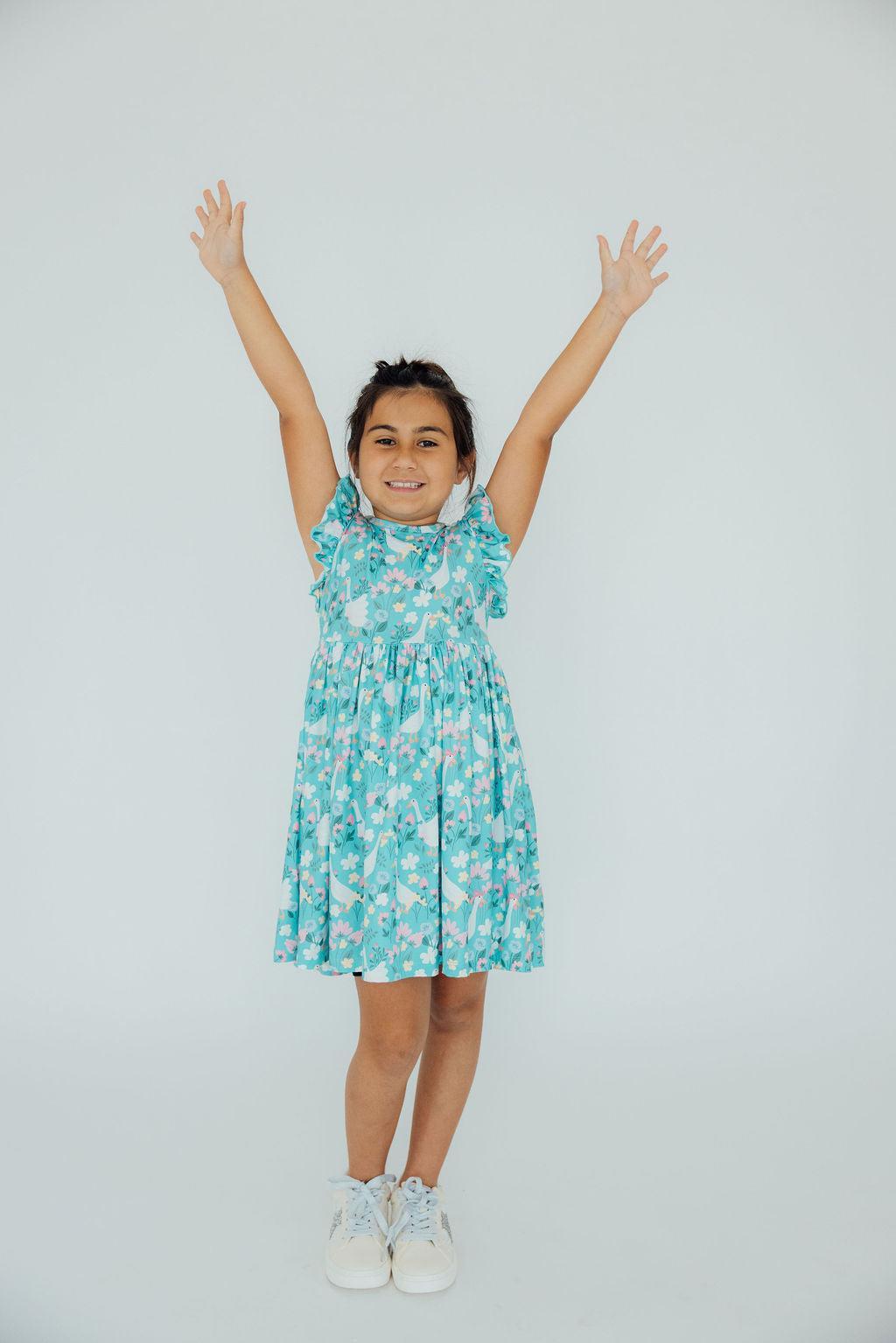 Silly Goose Flutter Sleeve Twirl Dress - Image 4