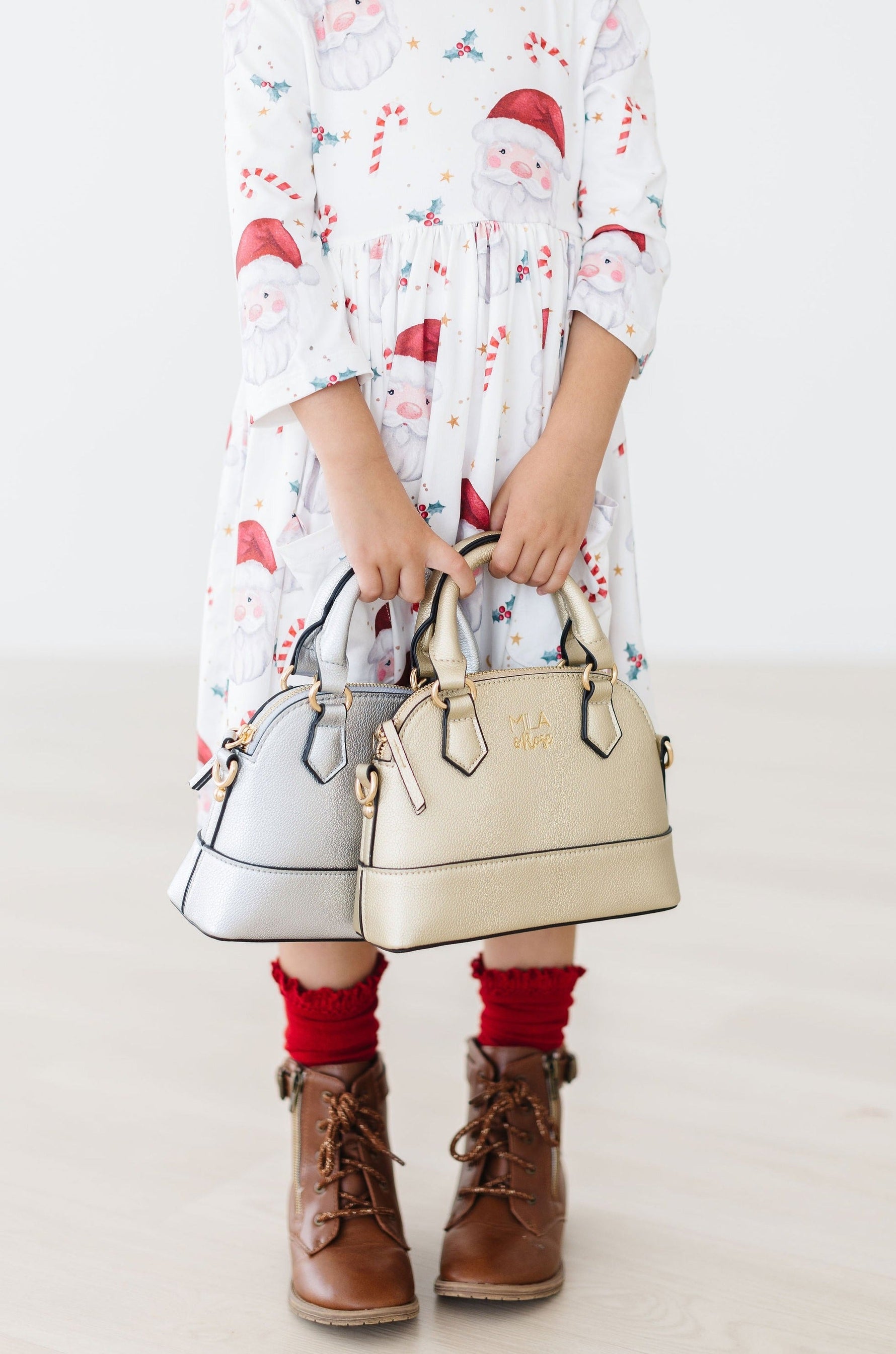 Silver Metallic Girl's Crossbody Purse - Image 5