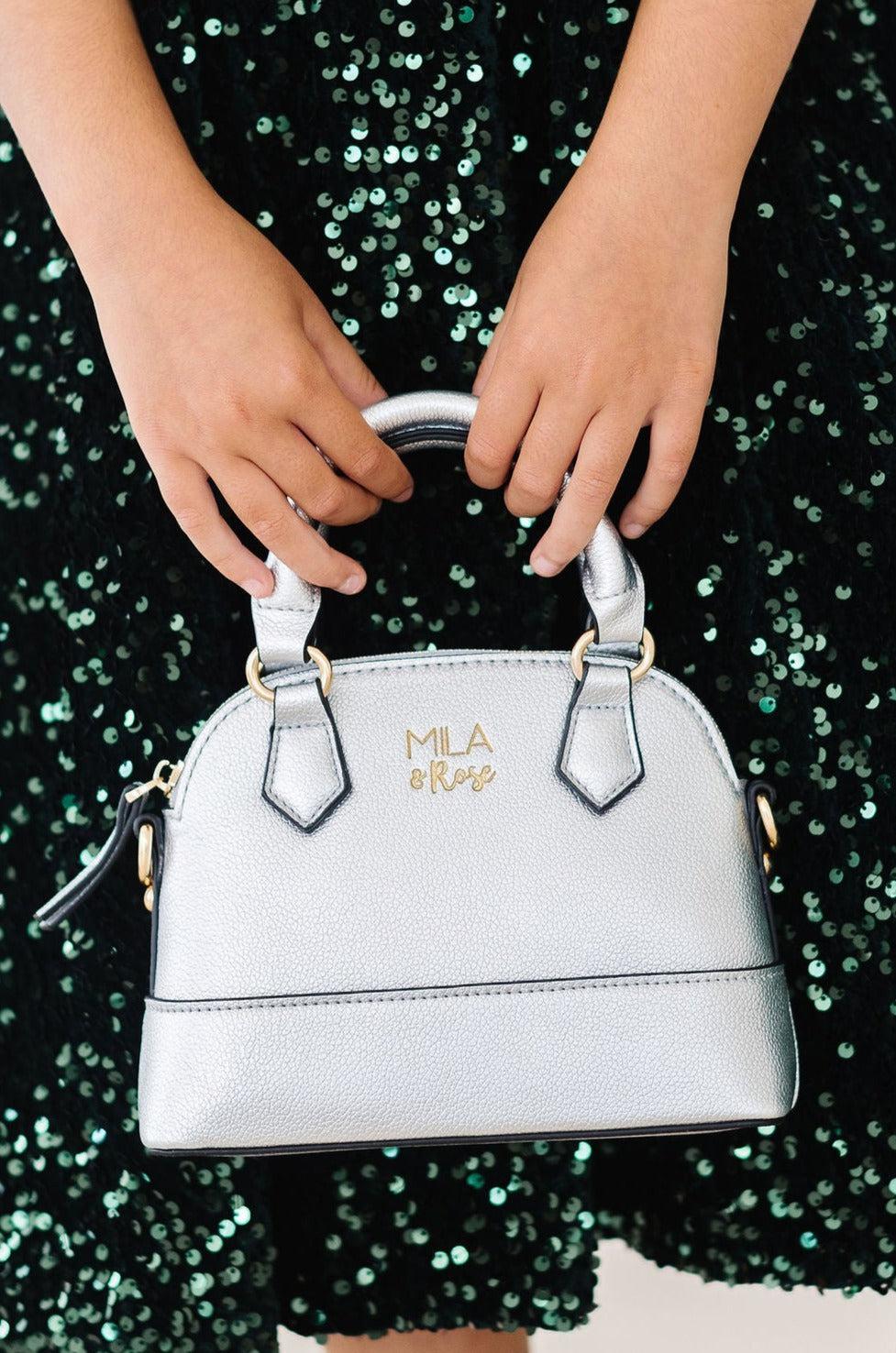 Silver Metallic Girl's Crossbody Purse - Image 6