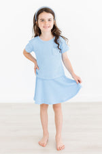 Sky Blue Scrunchy Pocket Tee - Image 5