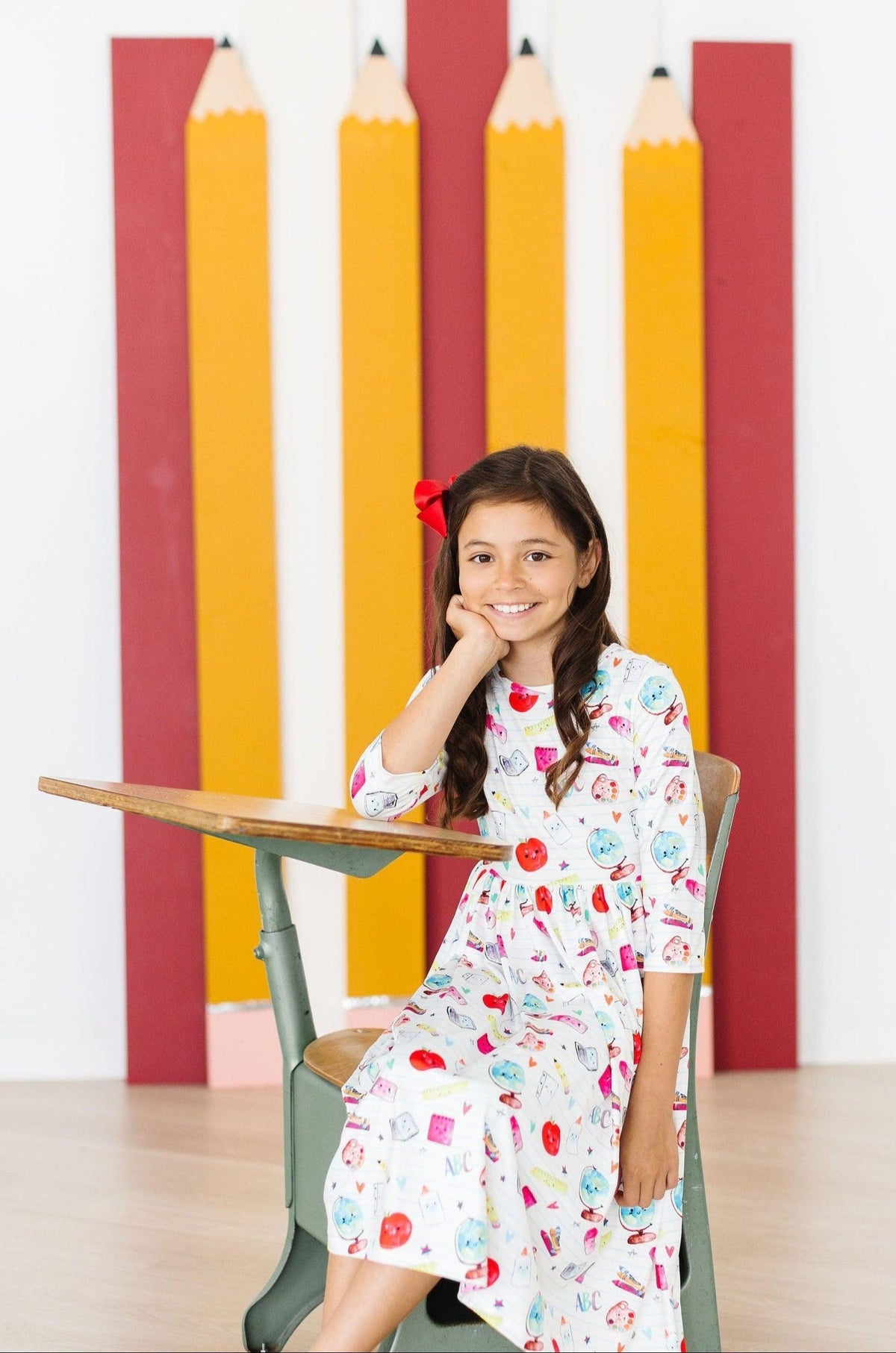 Smarty Pants 3/4 Sleeve Pocket Twirl Dress - Image 5