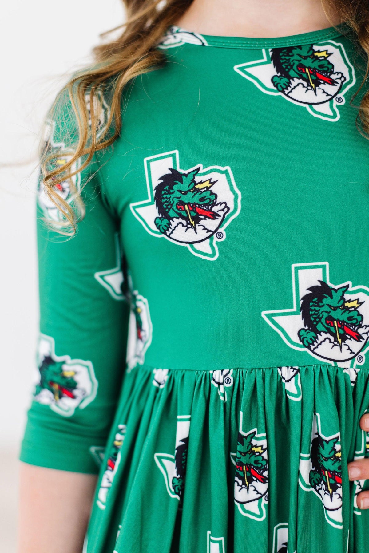 Southlake Carroll Dragons 3/4 Sleeve Pocket Twirl Dress - Image 7
