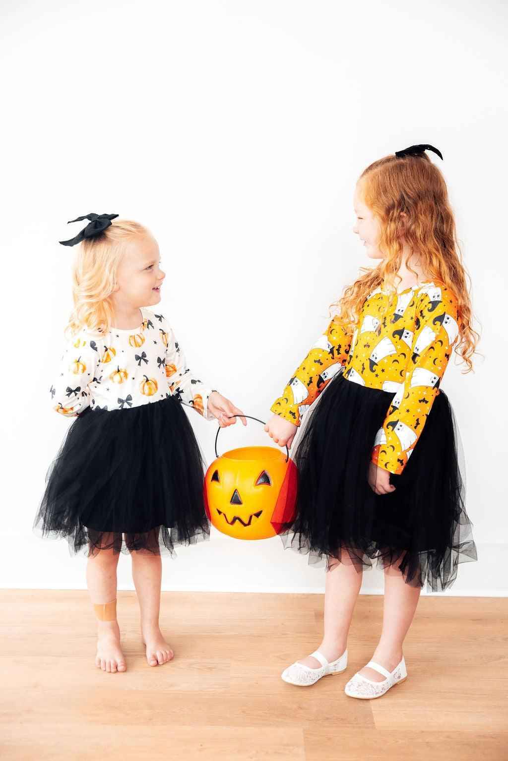 Pretty in Pumpkin L/S Tutu Dress