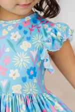 Springtime Splendor Flutter Sleeve Twirl Dress - Image 2