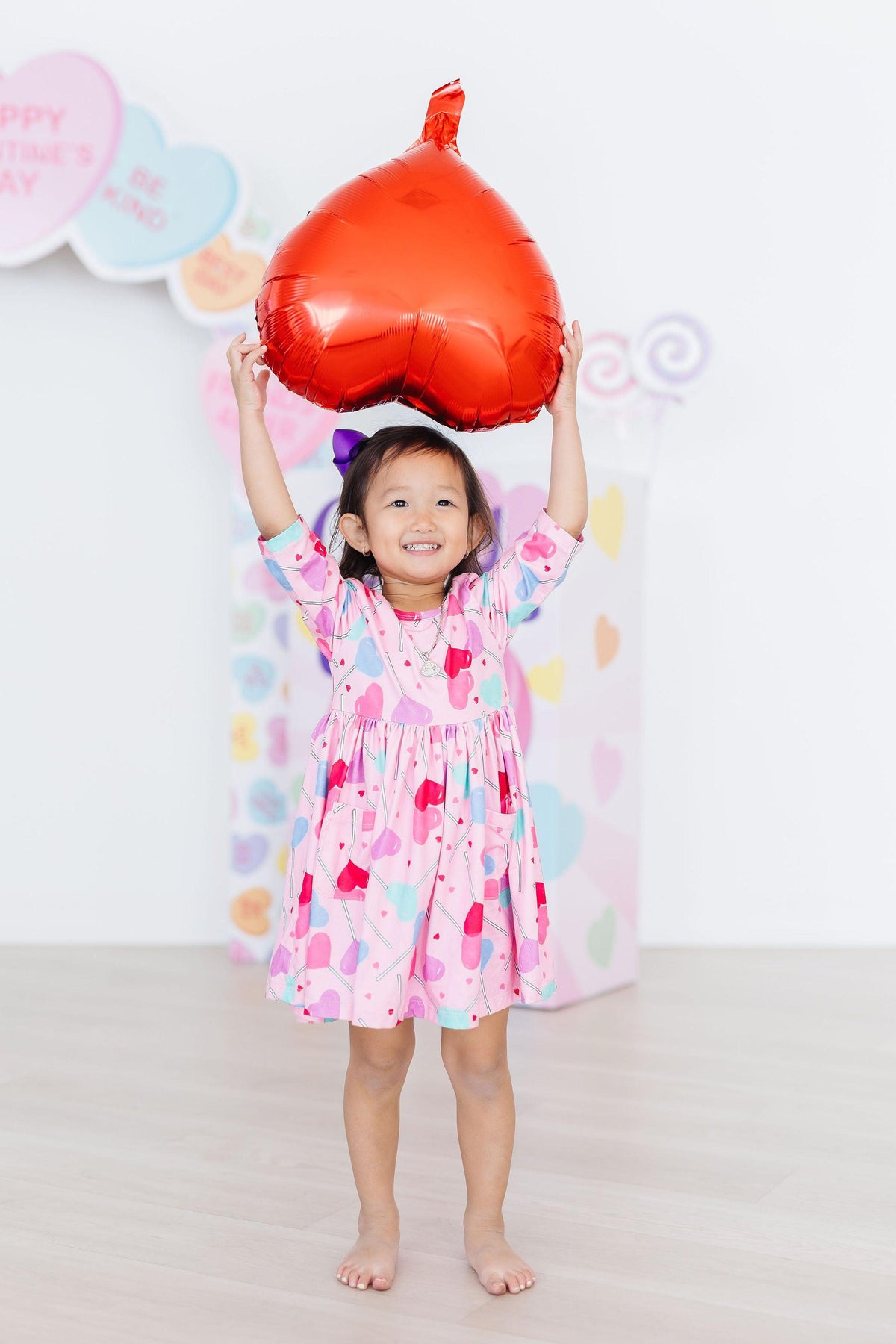 Sucker for You 3/4 Sleeve Pocket Twirl Dress - Image 3