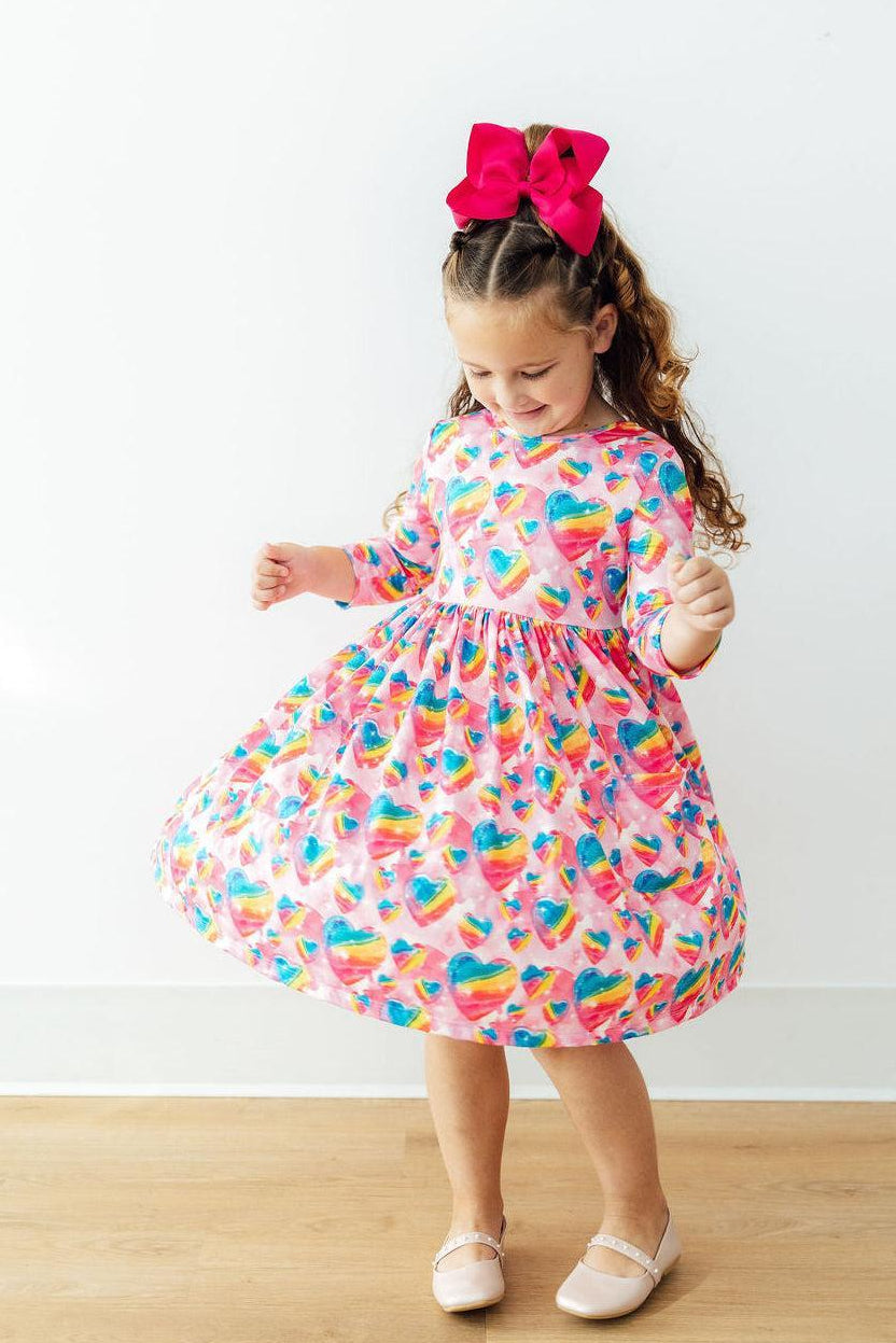 Sugar & Spice 3/4 Sleeve Pocket Twirl Dress - Image 3