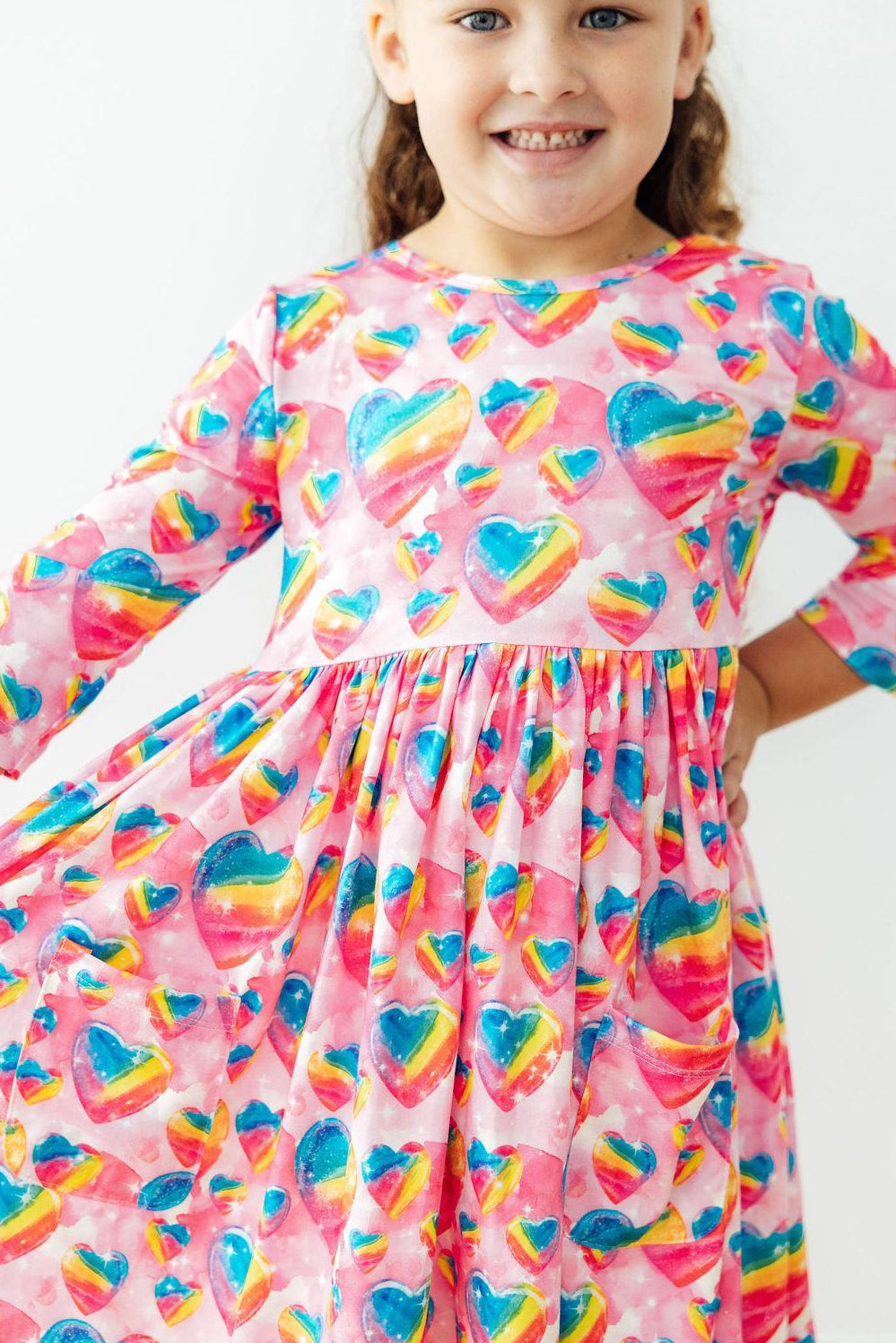 Sugar & Spice 3/4 Sleeve Pocket Twirl Dress - Image 4