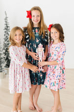 Sugarplum Fairy 3/4 Sleeve Pocket Twirl Dress - Image 3