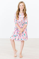 Sugarplum Fairy 3/4 Sleeve Pocket Twirl Dress - Image 6