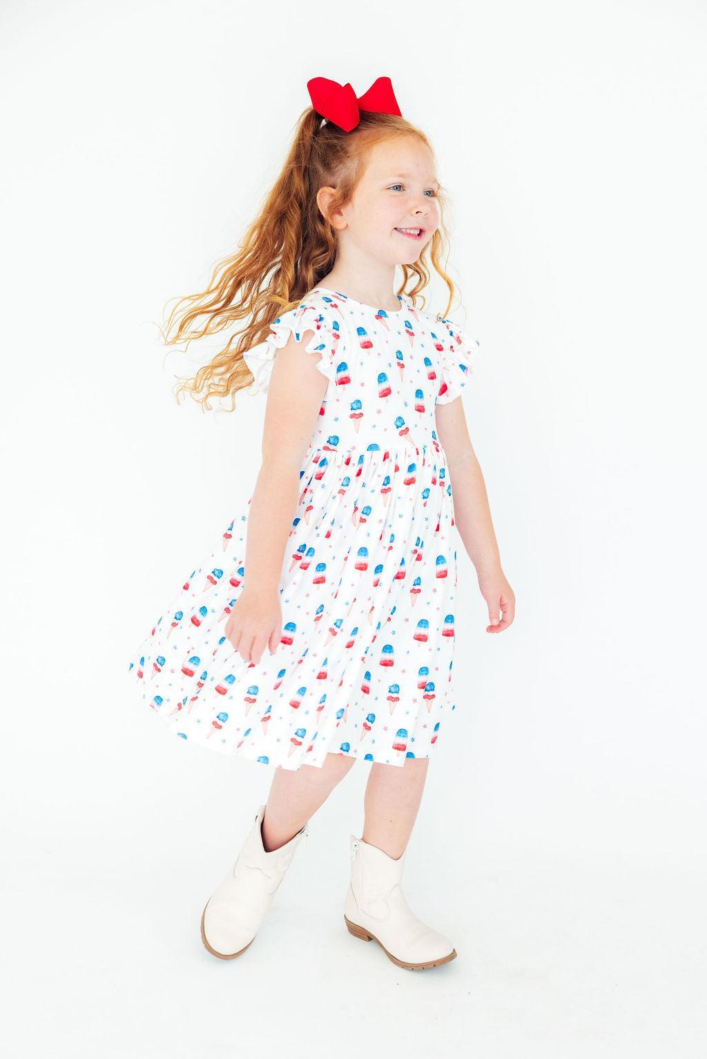 Summer Sweets Flutter Sleeve Twirl Dress - Image 2