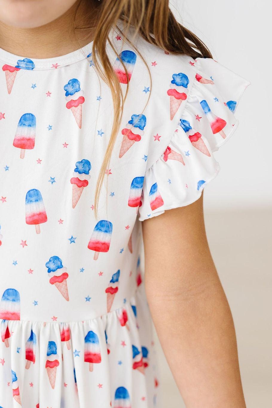 Summer Sweets Flutter Sleeve Twirl Dress - Image 4