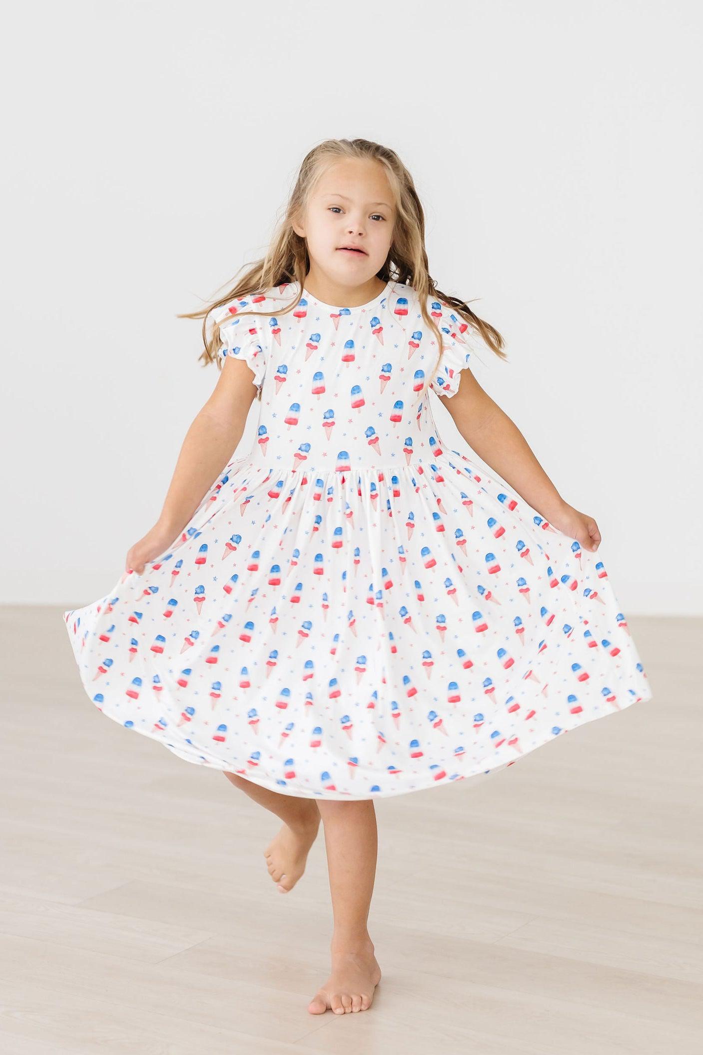 Summer Sweets Flutter Sleeve Twirl Dress - Image 6