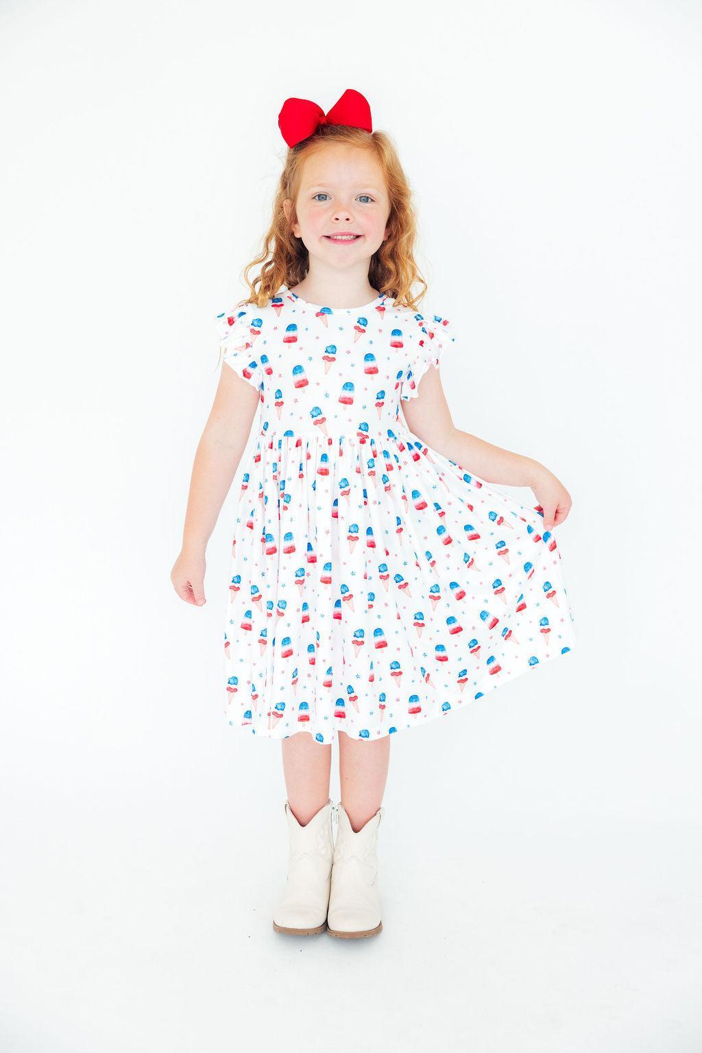 Summer Sweets Flutter Sleeve Twirl Dress - Image 7